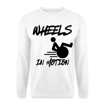 Les roues du fauteuil roulant sont toujours en mouvement * - Sweat-shirt Unisexe - blanc - Devant