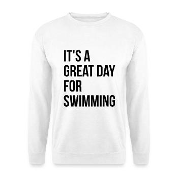 schwimmen - Unisex Pullover - Weiß - Vorne
