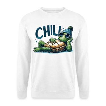 Chill Toad Turtle Cool Chill Gift - Unisex Sweatshirt - white - Front