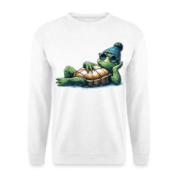Chill Toad Turtle Cool Chill Gift - Unisex Sweatshirt - white - Front