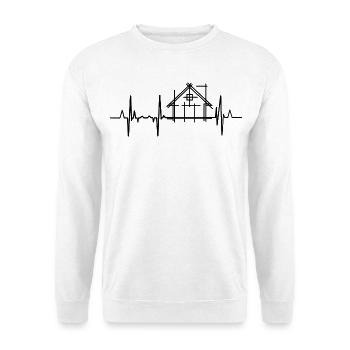 Architecture Ligne Cœur - Sweat-shirt Unisexe - blanc - Devant