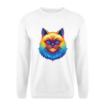 Himalaya Katze Rasse Karikatur Kawaii Tier Haustier - Unisex Pullover - Weiß - Vorne