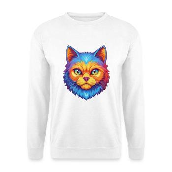 Selkirk Rex Katzenrasse Cartoon Kawaii Tier Haustier - Unisex Pullover - Weiß - Vorne