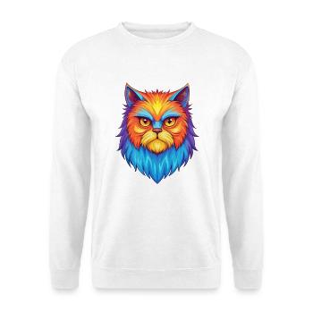 Persische Katze Rasse Karikatur Kawaii Tier Haustier - Unisex Pullover - Weiß - Vorne