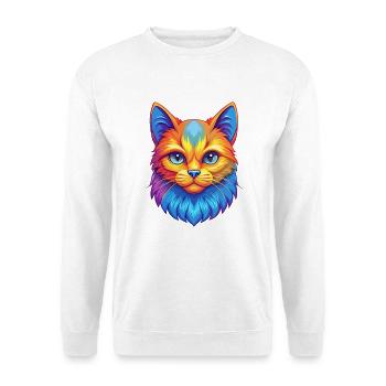 Hantilly Tiffany Chat Race Dessin animé Kawaii Animal P - Sweat-shirt Unisexe - blanc - Devant