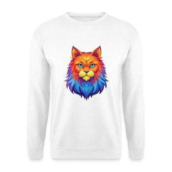 Ingwer Langhaar Katze Rasse Cartoon Kawaii Tier Pe - Unisex Pullover - Weiß - Vorne