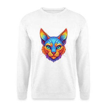 Chat Rex allemand, race de chat, dessin animé, animal de compagnie kawaii - Sweat-shirt Unisexe - blanc - Devant