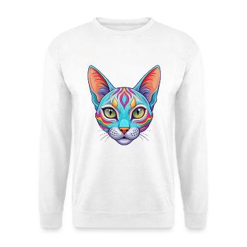 Ocicat Chat Race Dessin Animé Kawaii Animal Pet - Sweat-shirt Unisexe - blanc - Devant