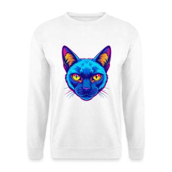 Chat Tonkinois Race de chat Dessin animé Kawaii Animal de compagnie - Sweat-shirt Unisexe - blanc - Devant