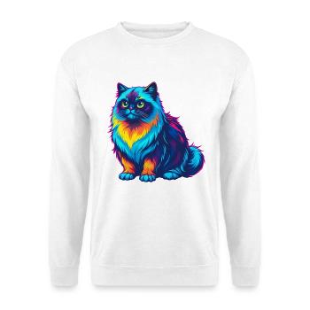 Himalaya Katze Rasse Karikatur Kawaii Tier Haustier - Unisex Pullover - Weiß - Vorne