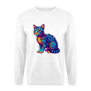 Ocicat Chat Race Dessin Animé Kawaii Animal Pet - Sweat-shirt Unisexe - blanc - Devant