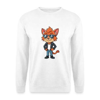 Lunettes de soleil Lykoi Funny Cartoon Kawaii Jacket - Sweat-shirt Unisexe - blanc - Devant