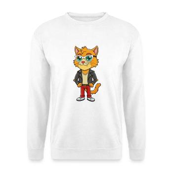Laperm Funny Cartoon Kawaii Veste Lunettes de soleil - Sweat-shirt Unisexe - blanc - Devant