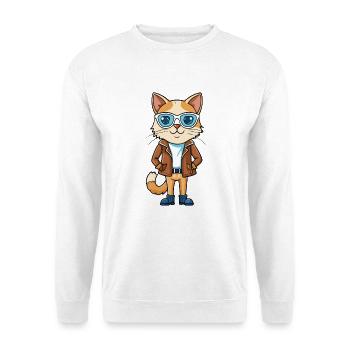 Birma Lustige Cartoon Kawaii Jacke Sonnenbrille - Unisex Pullover - Weiß - Vorne