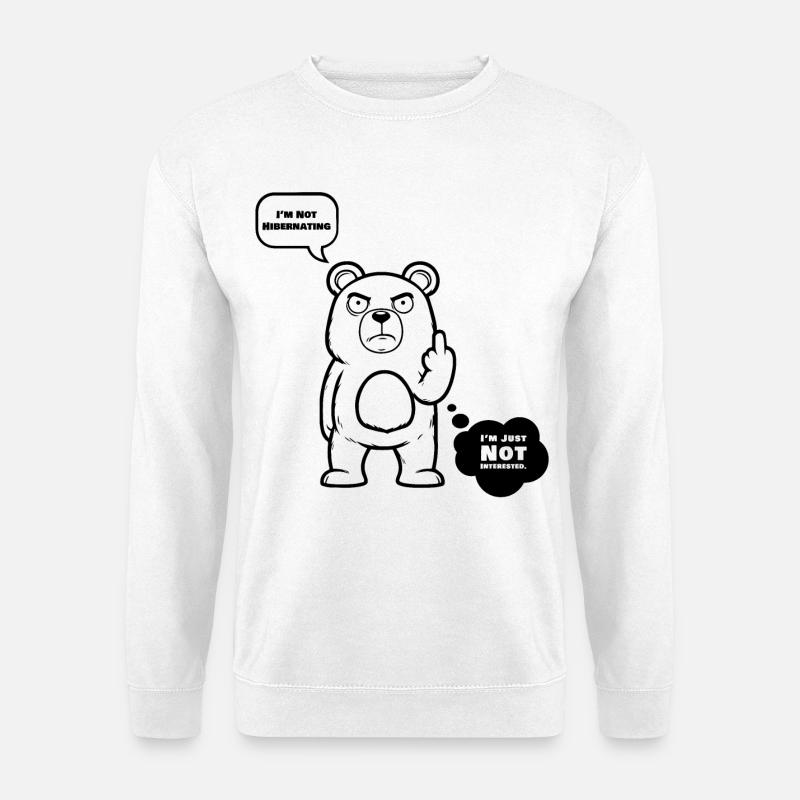 The uninterested bear - Unisex Pullover - Weiß