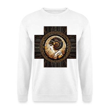 Goldene Art Nouveau Sternzeichen Widder - Unisex Pullover - Weiß - Vorne