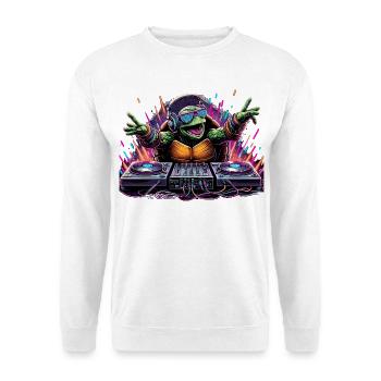 Turtle The DJ Music Gift - Unisex Sweatshirt - white - Front