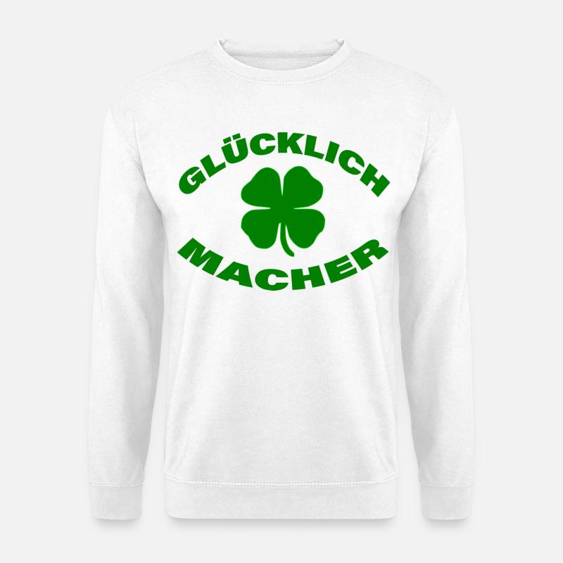 GLÜCKLICHMACHER - Unisex Pullover - Weiß