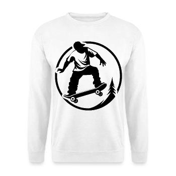 Graphismes de patineur - Sweat-shirt Unisexe - blanc - Devant