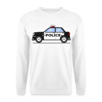 Police noir et blanc - Sweat-shirt Unisexe - blanc - Devant