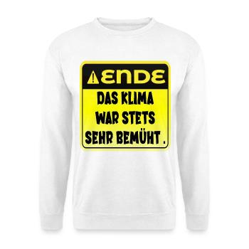 KLIMAWANDEL KLIMA - DEMOKRATIE WÄHLEN - Unisex Pullover - Weiß - Vorne