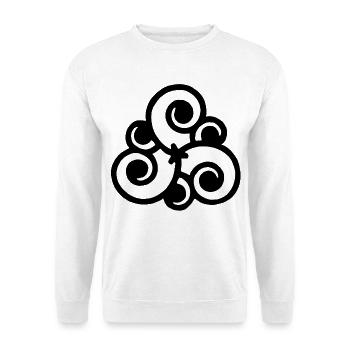 Schwarze Blume und Natur - Unisex Pullover - Weiß - Vorne