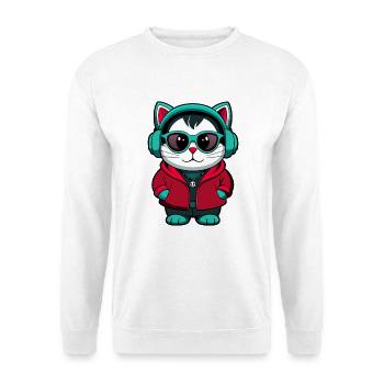 Bombay Chat Race Dessin animé Kawaii Animal Pet - Sweat-shirt Unisexe - blanc - Devant
