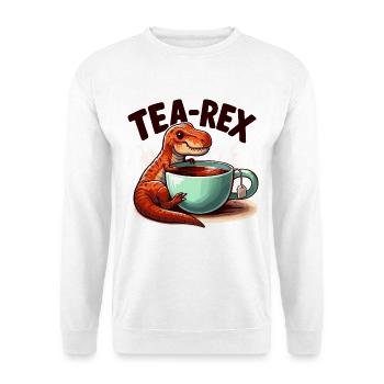 Tea Rex Tea Rex Tea Drinker Gift - Unisex Sweatshirt - white - Front