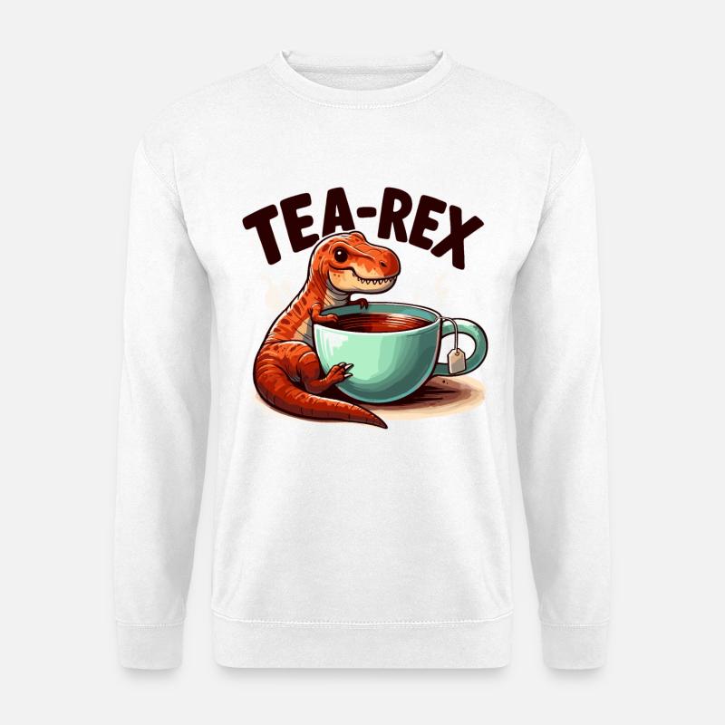 Tee Rex Tee-Rex Teetrinker Geschenk - Unisex Pullover - Weiß