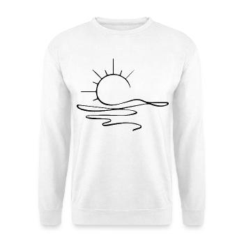 Esquisse du coucher de soleil (noir) - Sweat-shirt Unisexe - blanc - Devant