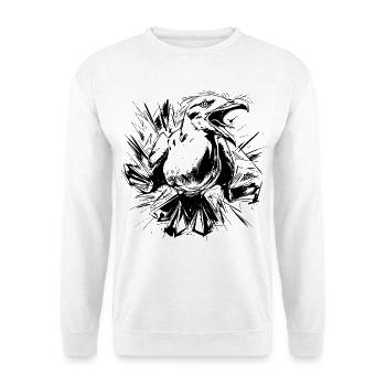 Sketched Seagull - Unisex Sweatshirt - white - Front