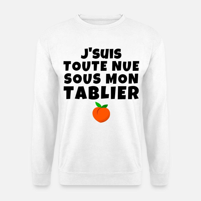 Kitchen Apron, Humor, Gift Idea - Unisex Sweatshirt - white