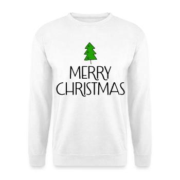 Merry Christmas with Christmas tree - Unisex Sweatshirt - white - Front
