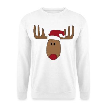 Grand design avec des rennes pour Noël - Sweat-shirt Unisexe - blanc - Devant