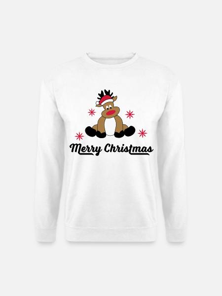 Merry Christmas Greetings - Unisex Sweatshirt - white