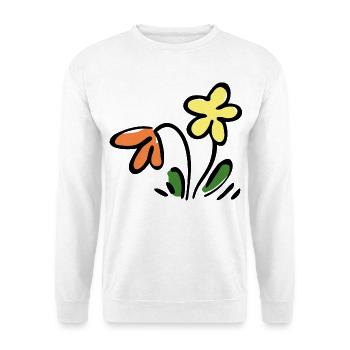 Fleur - Sweat-shirt Unisexe - blanc - Devant