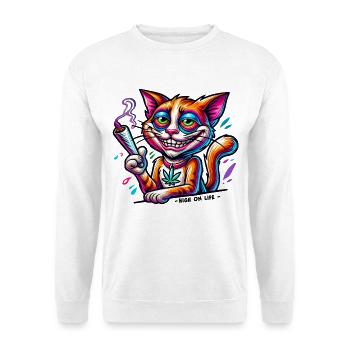 High Cat - High on live - Unisex Pullover - Weiß - Vorne