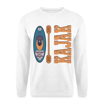 KAJAK PADDELBOOT - Unisex Pullover - Weiß - Vorne - Alina (178cm) & Michal (187cm)