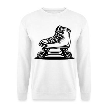 Roller Skates Zeichnung - Unisex Pullover - Weiß - Vorne