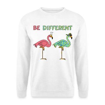 Verschiedene Flamingos - Unisex Pullover - Weiß - Vorne