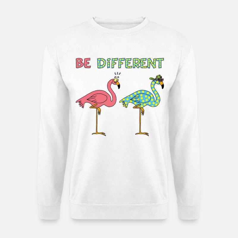 Verschiedene Flamingos - Unisex Pullover - Weiß