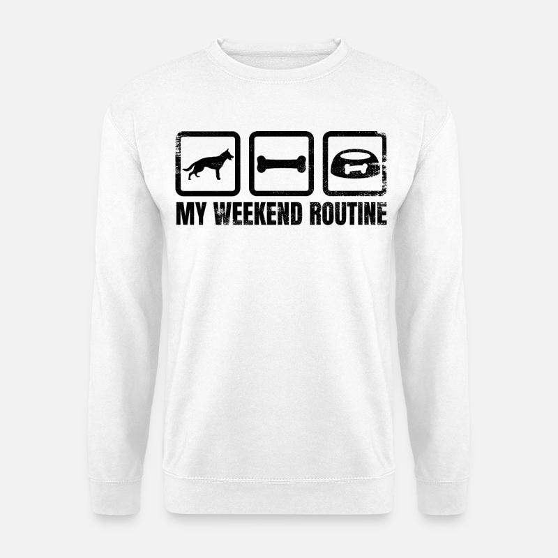 Schäferhund Wochenende - Unisex Pullover - Weiß
