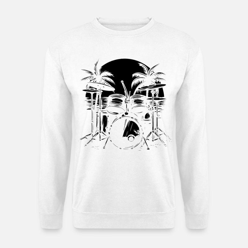 Schlagzeug - Unisex Pullover - Weiß