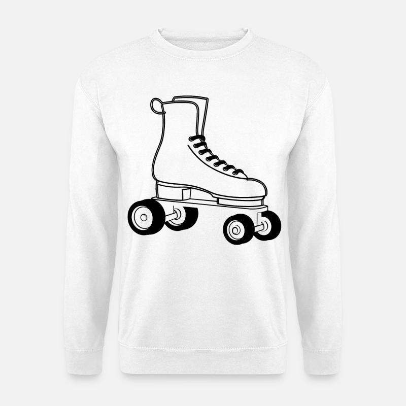 Rollerskates Line Art - Unisex Pullover - Weiß