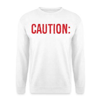 Achtung Ich habe keinen Filter - Unisex Pullover - Weiß - Vorne - Alina (178cm) & Michal (187cm)