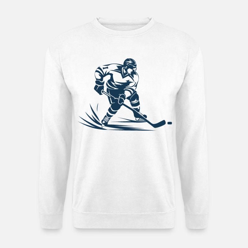 Eishockeyspieler - Unisex Pullover - Weiß