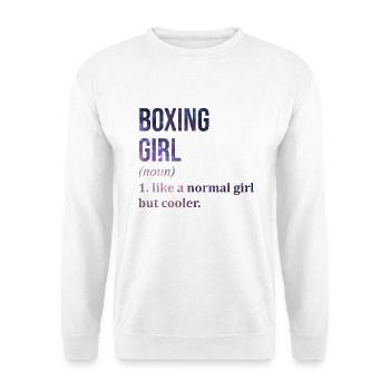 Boxen - Unisex Pullover - Weiß - Vorne