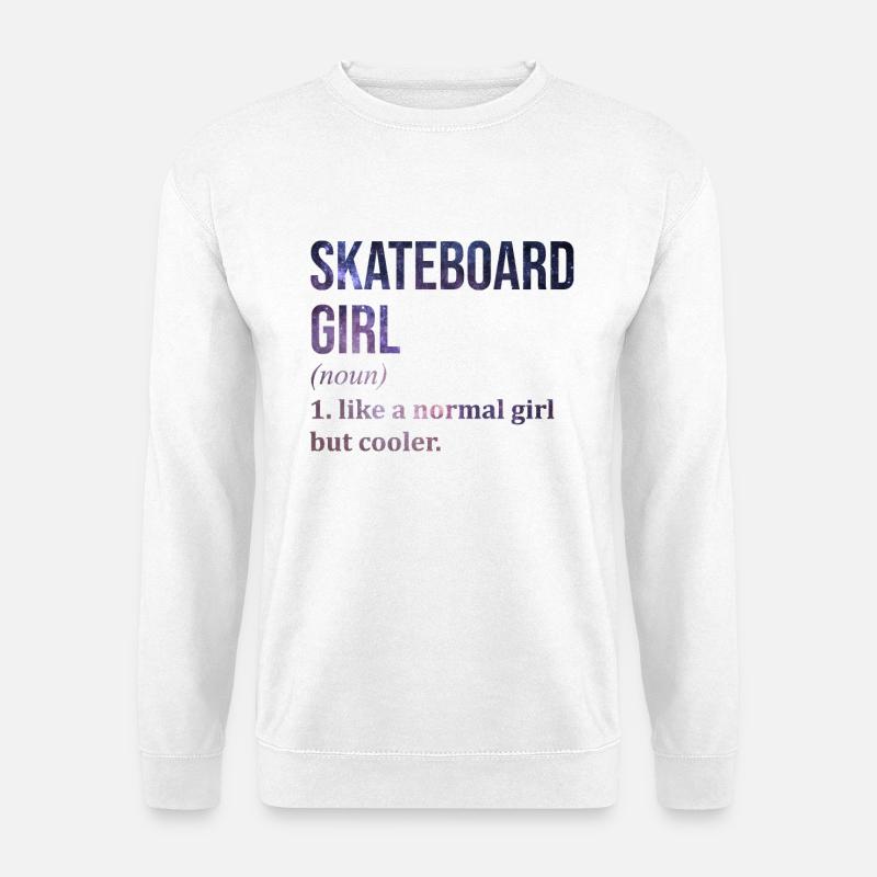 Skateboard - Unisex Pullover - Weiß