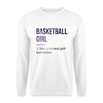 Basketball - Unisex Pullover - Weiß - Vorne