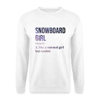 Snowboard - Unisex Pullover - Weiß - Vorne